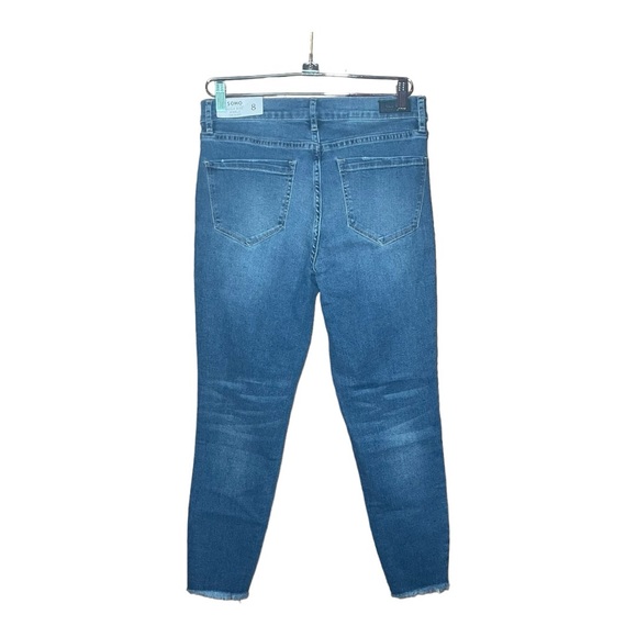 NICOLE MILLER SOHO High Rise Ankle Skinny with Shark Bite Hem 8 NWT - Picture 7 of 8